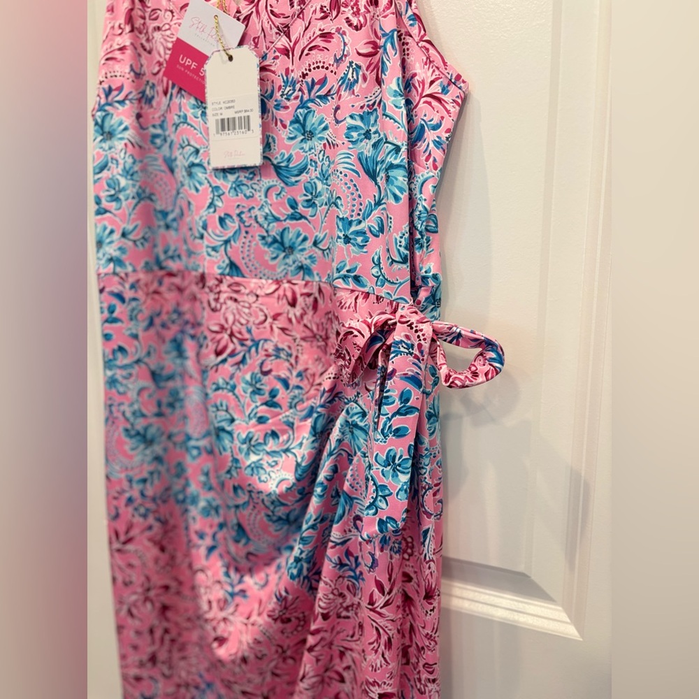 Stella Parker UPF50 Sleeveless Faux Wrap Dress. NWT - Picture 4 of 6